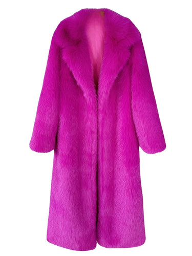 Fluffy Super Long Fur Coats Women's Jacket Winter Lapel Thick Faux Fur Coats Jacket for Women Outerwear, Drestiny, Extra long faux fur coat, Long faux fur coat women, oversized faux fur coat, Maxi faux fur coat, Luxury faux fur coat long, S, M, L, XL, 2, 4, 6, 8, 10, 12, United States, USA, Canada, Australia, New Zealand, Coats, United Kingdom, UK, Fuchsia, White, Black, Red, Royal Blue, shopdrestiny.com